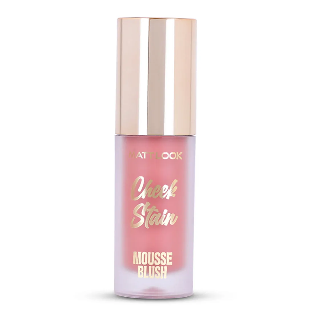 Mattlook Cheek Stain Mousse Blush, Infused with Hyaluronic acid  and Vitamin E, Long lasting formula, Natural Radiant finish